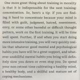 Morality, the first meditation training