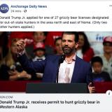 Donald Trump, Jr. has a license to kill grizzly bears in northern Alaska