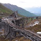 Independence Mine railroad in Hatcher Pass, Alaska