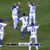 Chicago Cubs social distance celebration