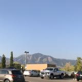 The mountain view from the Boulder, CO Foothills hospital