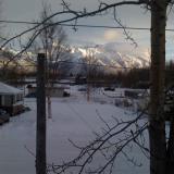 A view of the mountains from my apartment in Palmer, Alaska