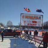 The 2011 Iditarod race sign, Willow, Alaska