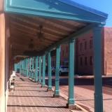 A sidewalk in Santa Fe, New Mexico