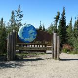 Arctic Circle sign, Dalton Highway, Alaska