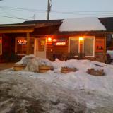 Cute motel in Canada in the winter