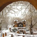 El Sanctuario de Chimayo, in the winter