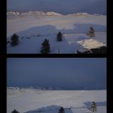 Snow melts fast on the mountains in Colorado
