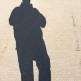 Shadow on a cold day in Santa Fe, New Mexico