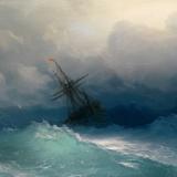 Life-like 19th century ocean painting