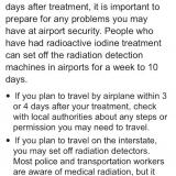 Radioactive iodine warnings