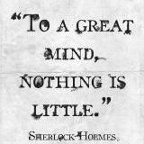 Sherlock Holmes: To a great mind, nothing is little