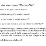 What is the Way? (Nansen and Joshu)