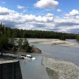 A truck in a river, Palmer, Alaska, 2011