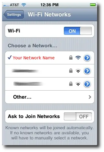iPhone wireless network - network is enabled