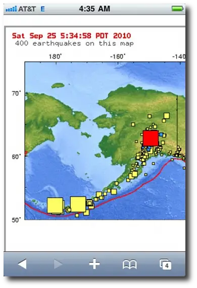Alaska earthquake - September 25, 2010 - Talkeetna, Cantwell, Wasilla, Seward