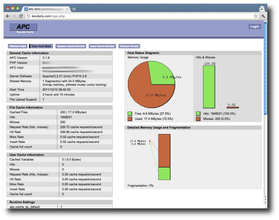 APC Opcode Cache web page (information page)