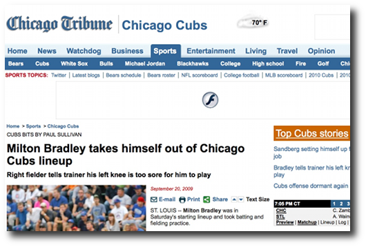 The Chicago Tribune Sports section