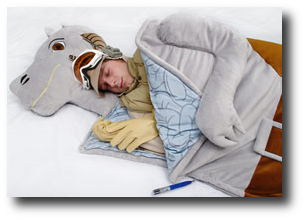 Geek Gifts 2009 - Tauntaun Sleeping Bag, sleeping example