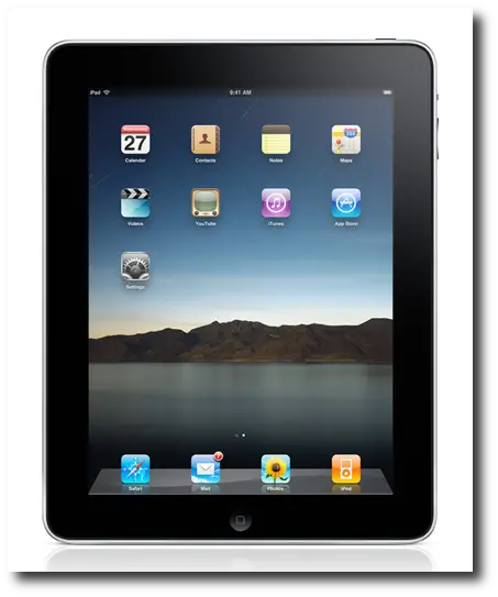An Apple iPad would look great on a 2002 iMac base