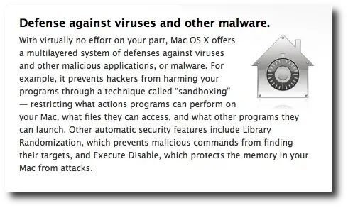 Mac OS X antivirus malware software - Apple statement (image 2)