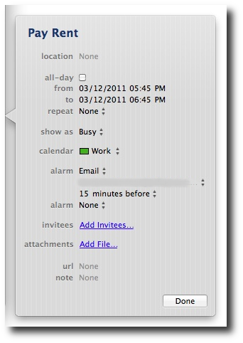 calendar reminder for mac