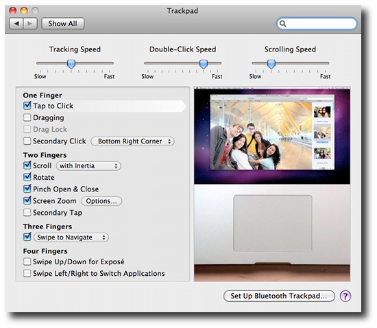 Turn On Tap To Click with Mac OS X Trackpad Preferences