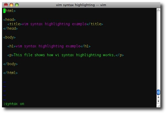 Vim Editor How Do I Enable And Disable Vim Syntax Highlighting