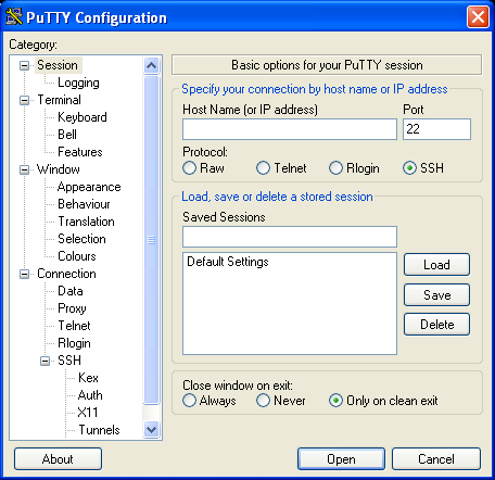 create ssh tunnel putty